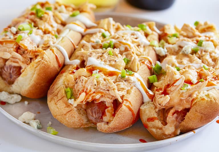 Buffalo Chicken Hot Dog - i am baker