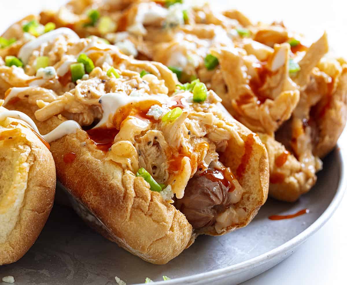 Buffalo Chicken Hot Dogs