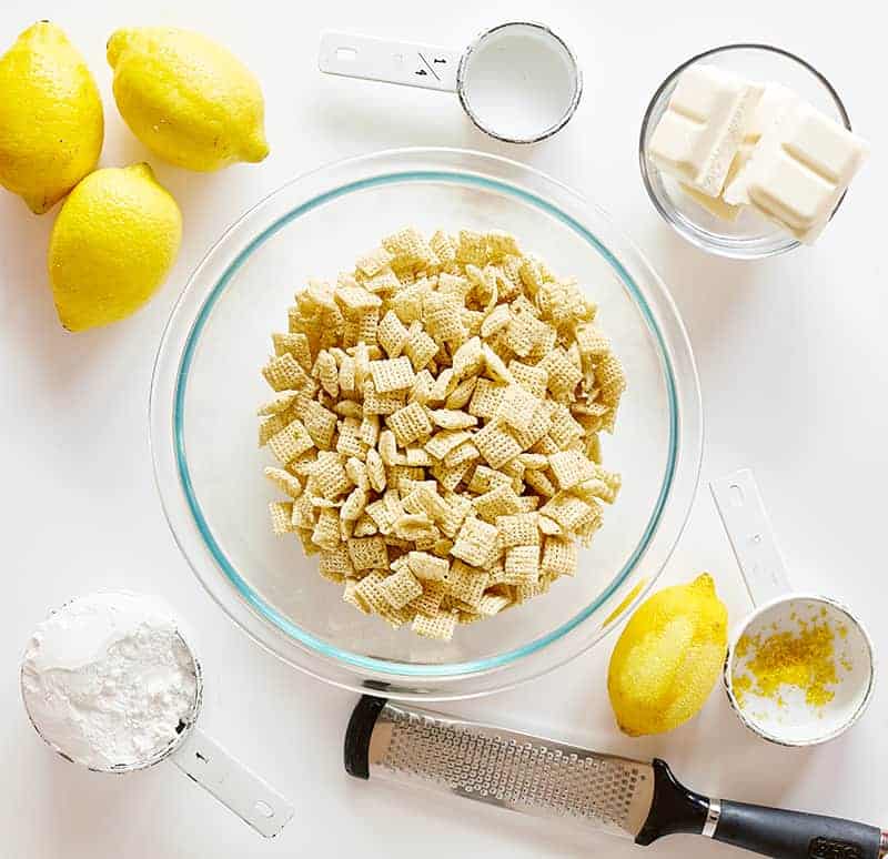 Ingredients for Lemon Puppy Chow