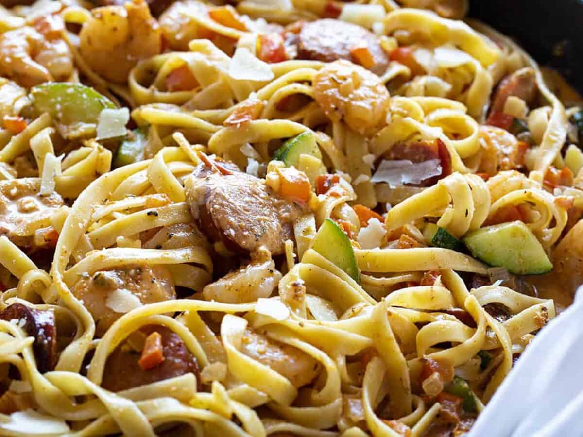 Cajun Shrimp And Sausage Pasta I Am Baker
