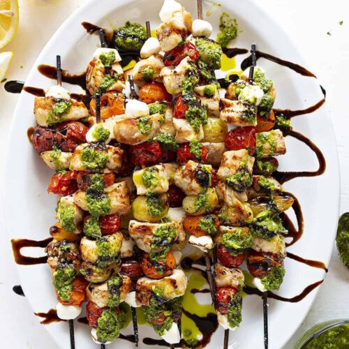 Chicken Caprese Kebabs