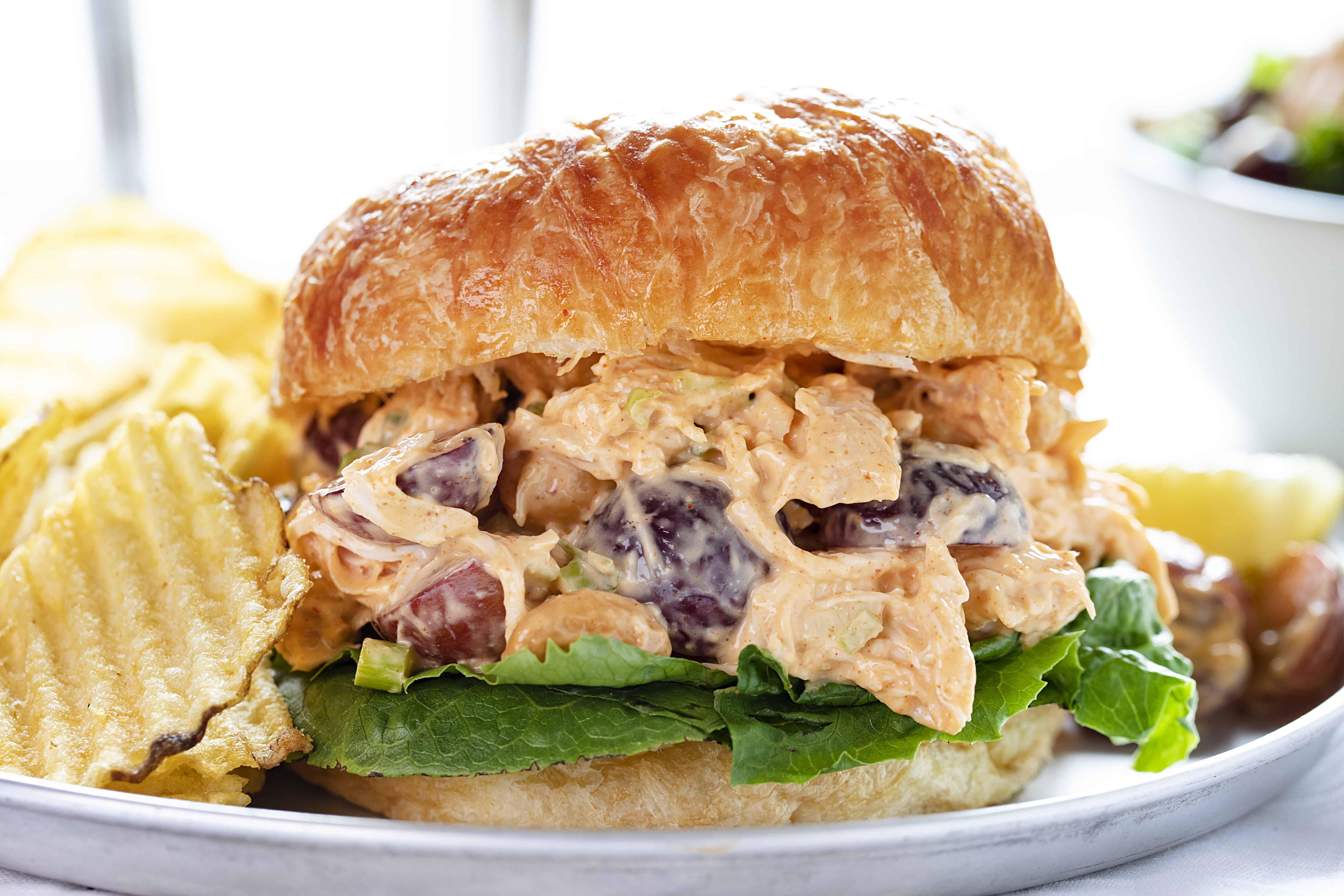 Chicken Salad Recipe on a Croissant