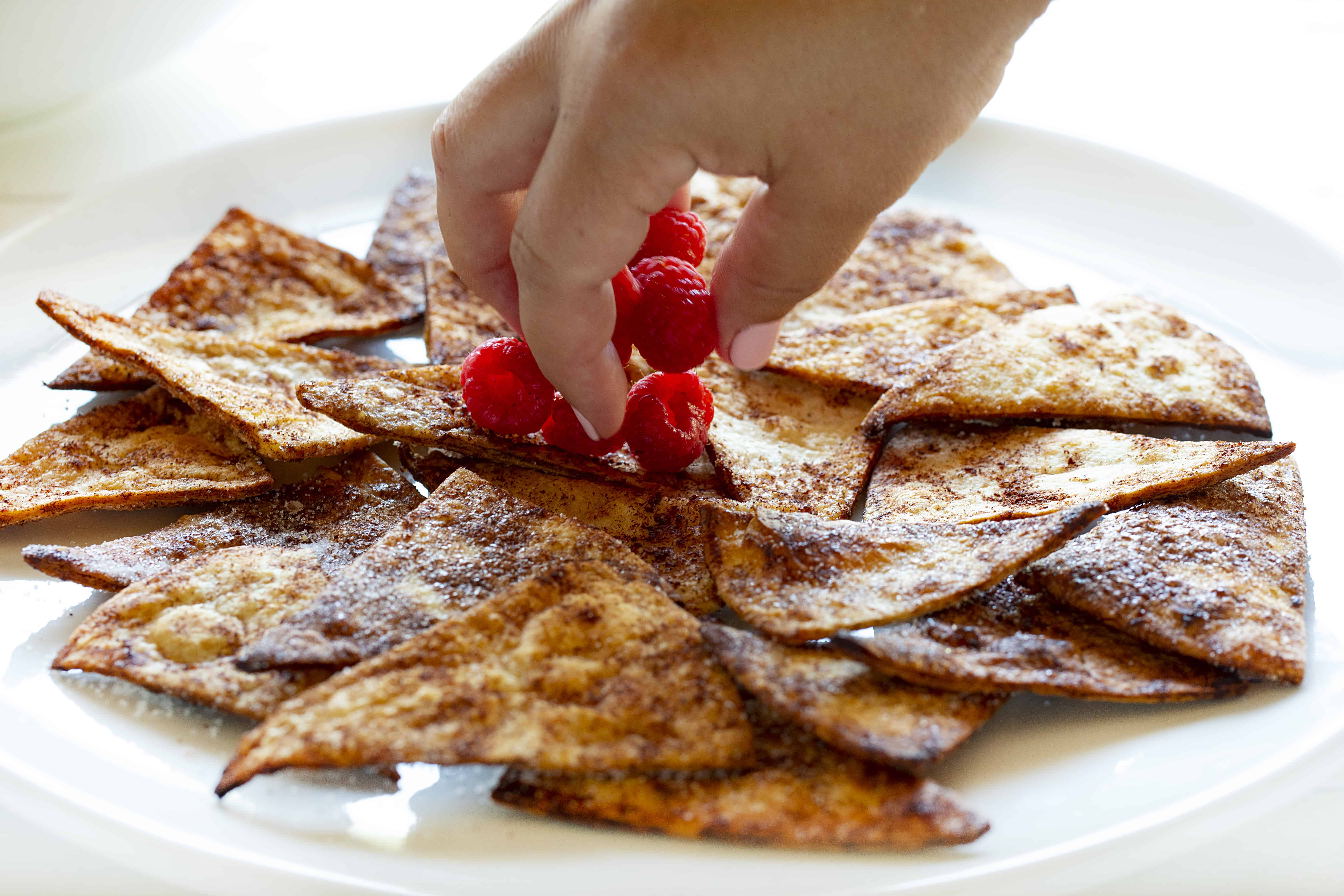 Homemade Baked Flour Tortilla Chips - Piper Cooks