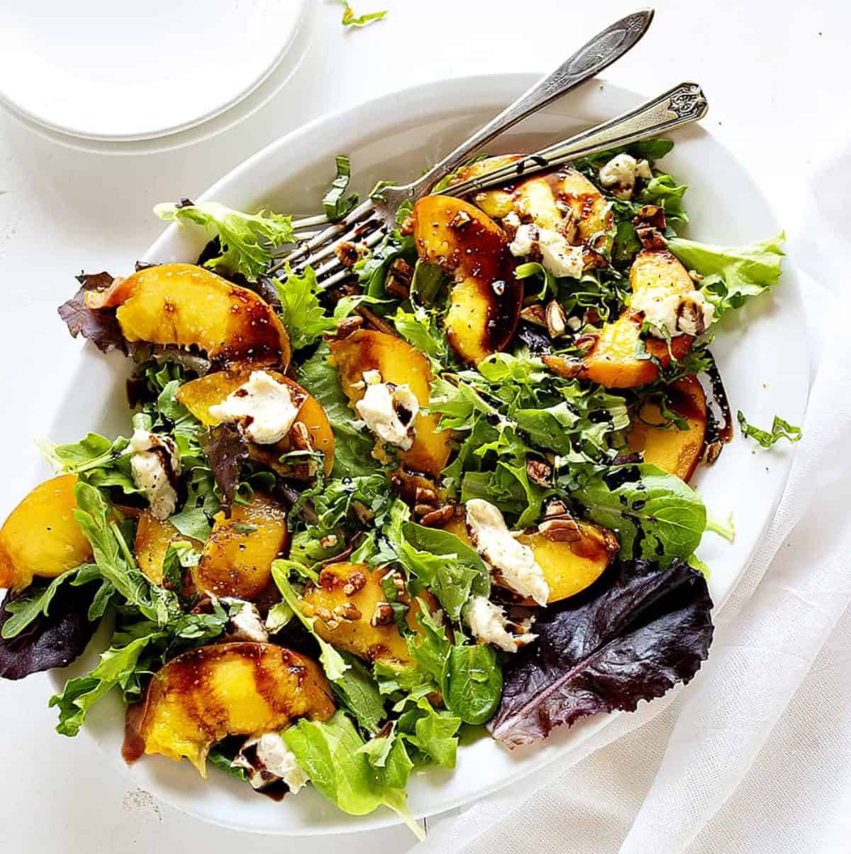 Grilled Peach Salad i am baker