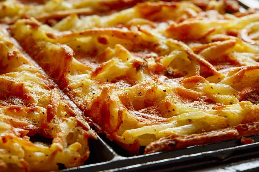 Close-up of Hash Brown Waffles