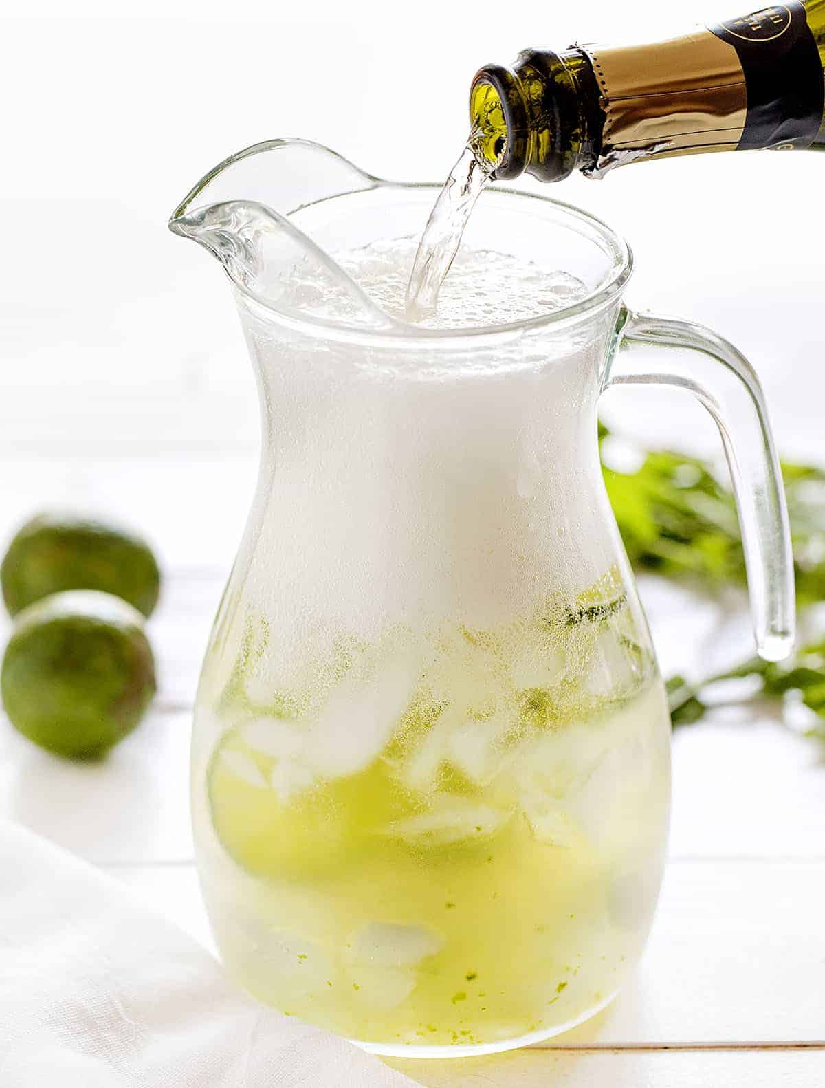 Adding Prosecco to Mojito Sangria