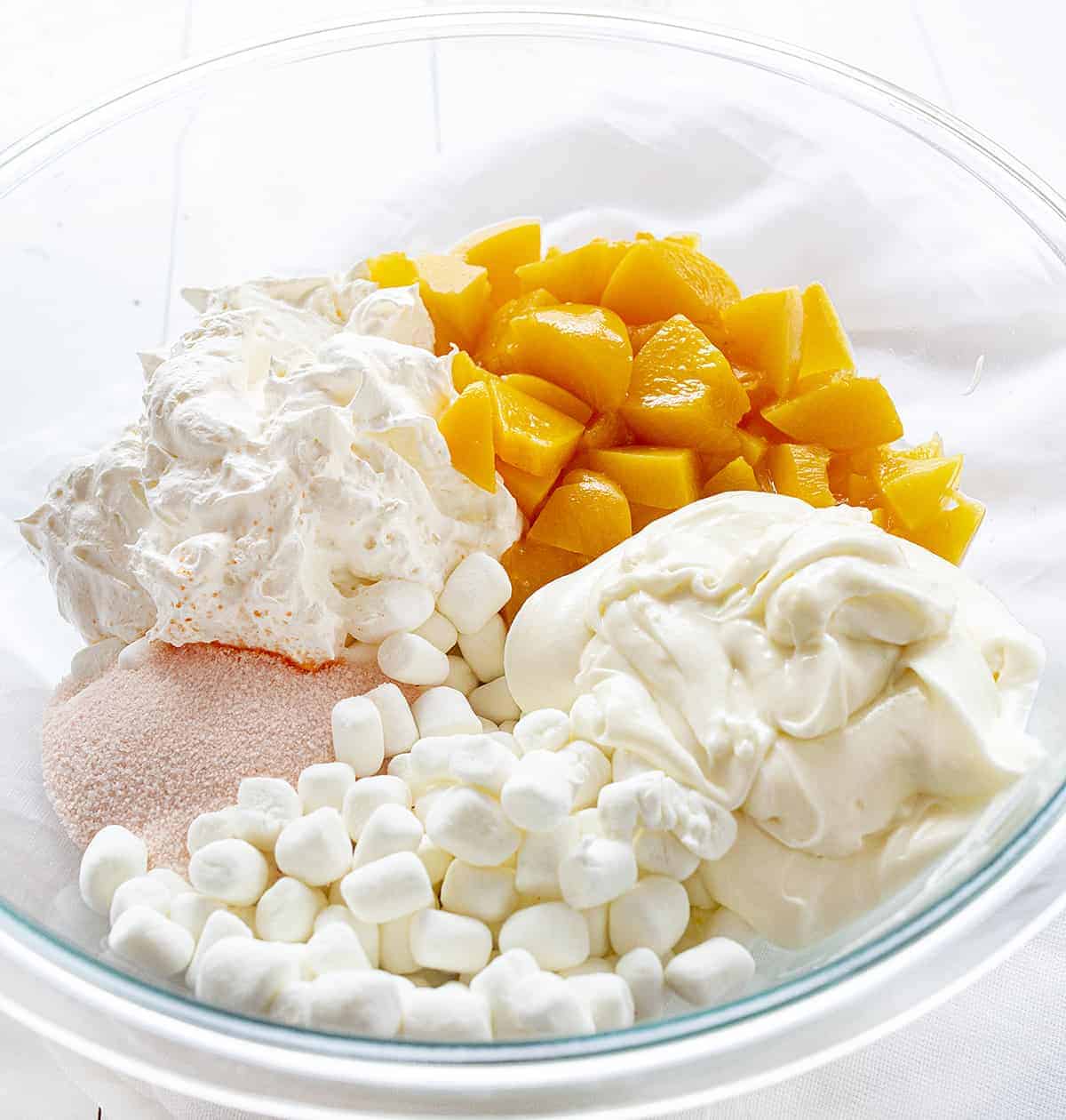 Ingredients for Peach Dessert Salad