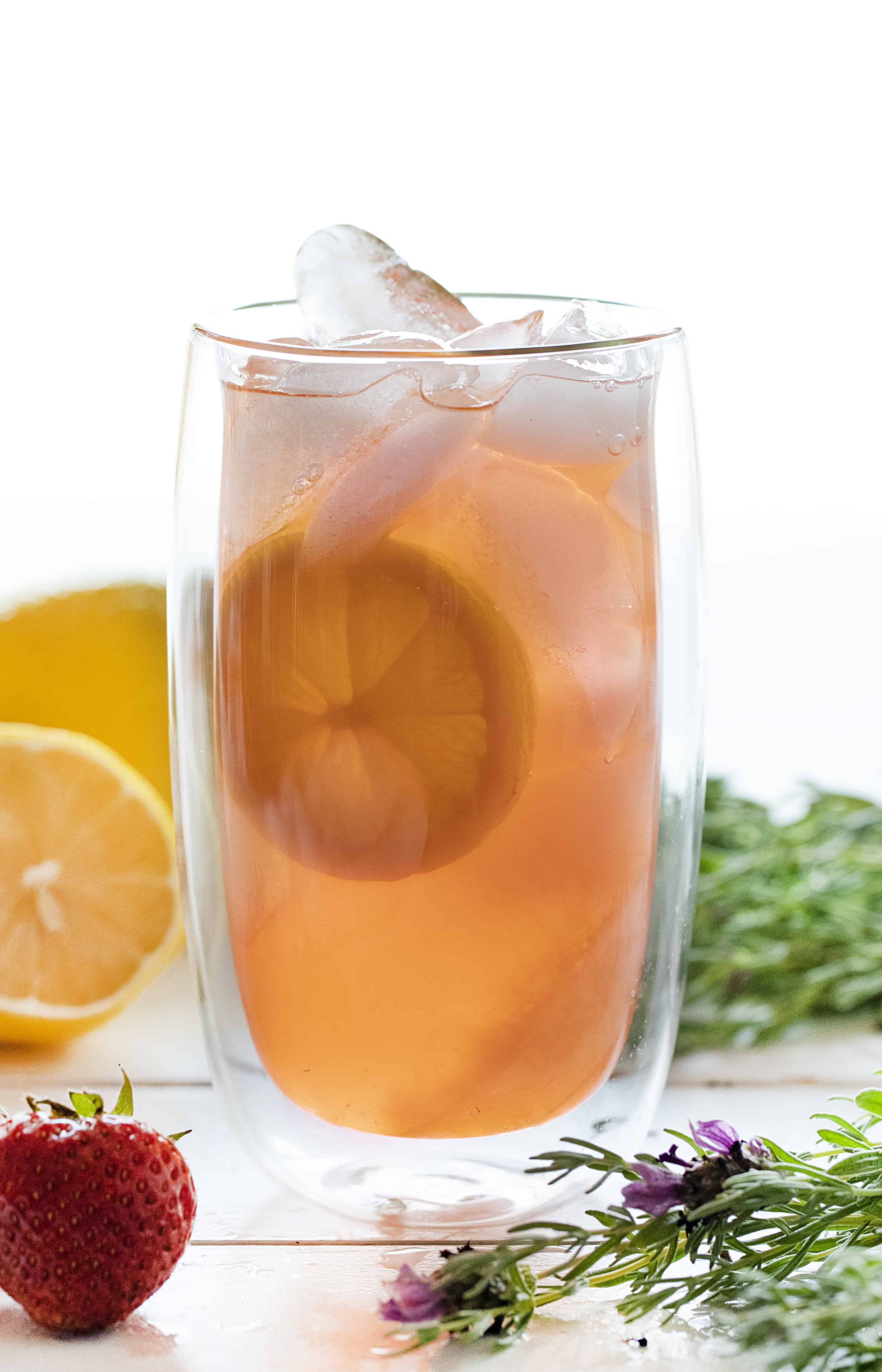 The Best Strawberry Lavender Vodka Lemonade