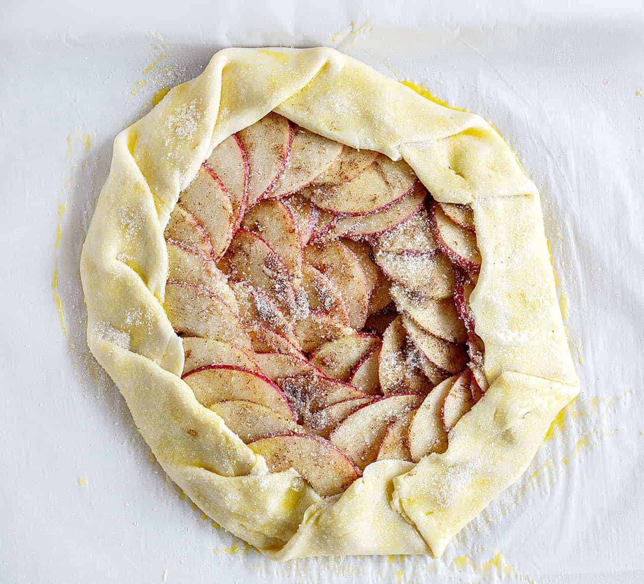 Uncooked Homemade Apple Galette