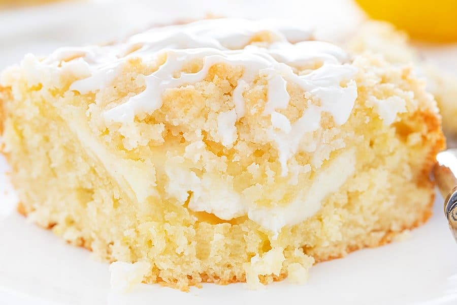 Close up of Lemon Coffee Cake Recipe