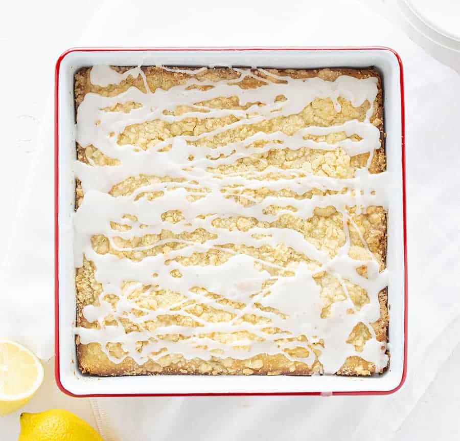 Overhead View of Lemon Coffee Cake