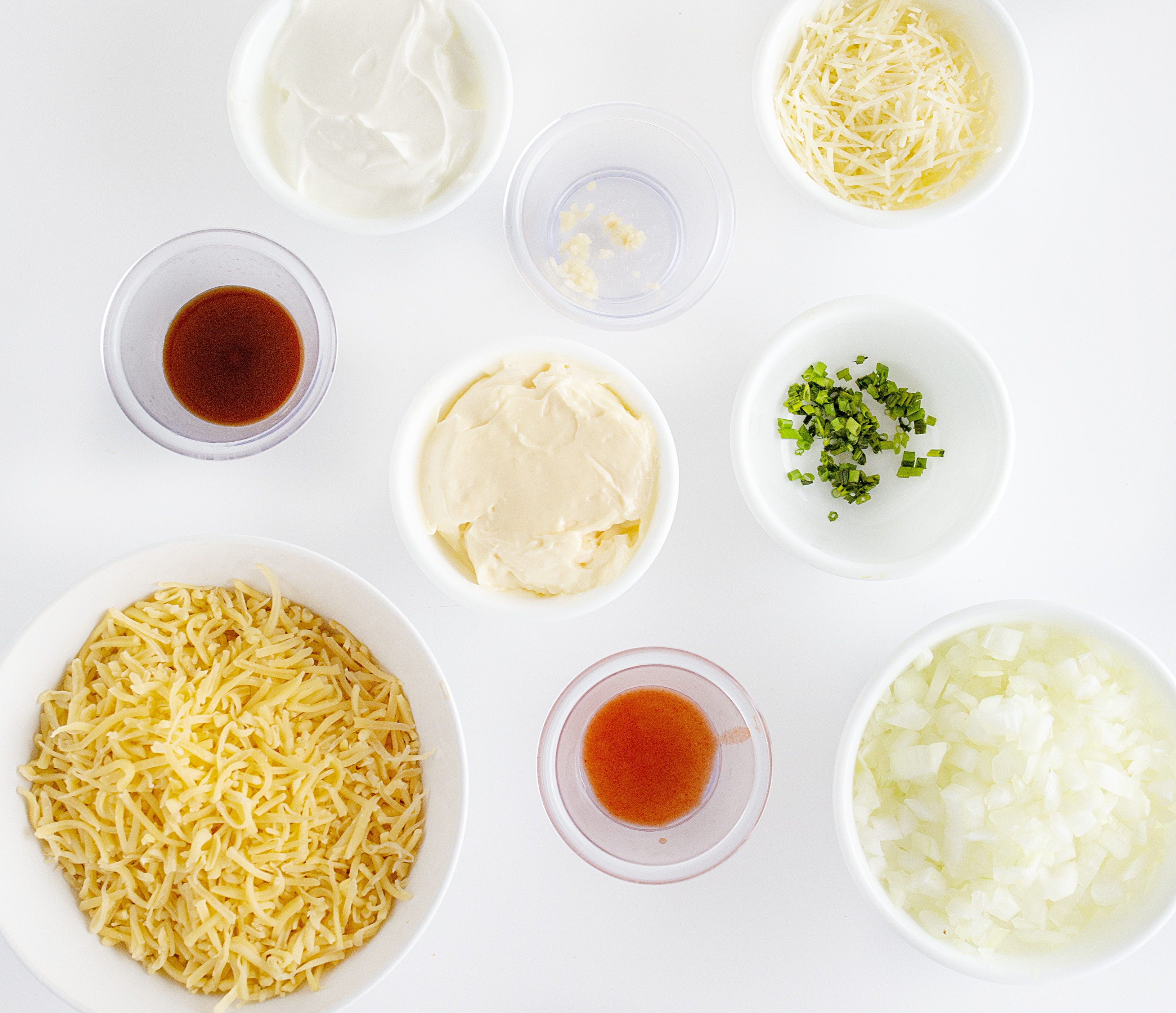 Ingredients for Skillet Onion Dip