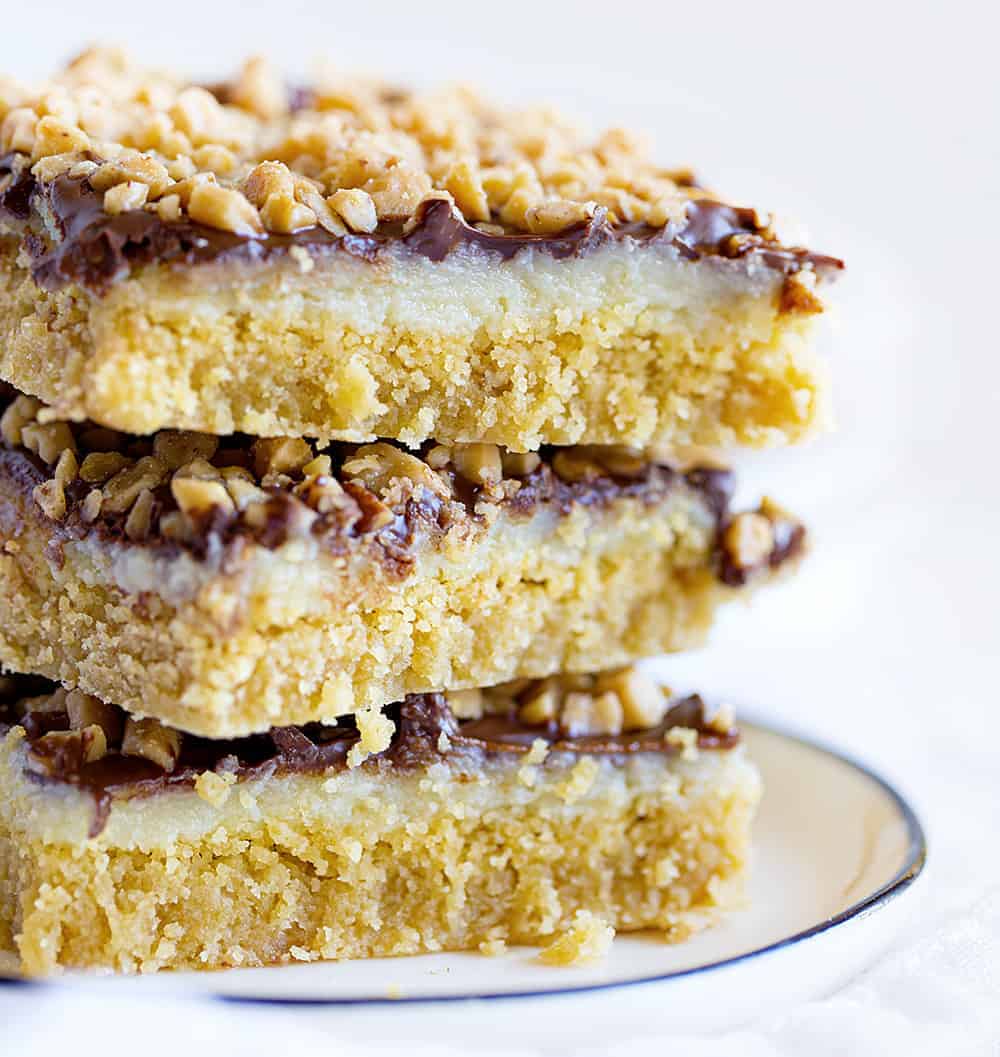 Chocolate Toffee Bar Stacked Three High