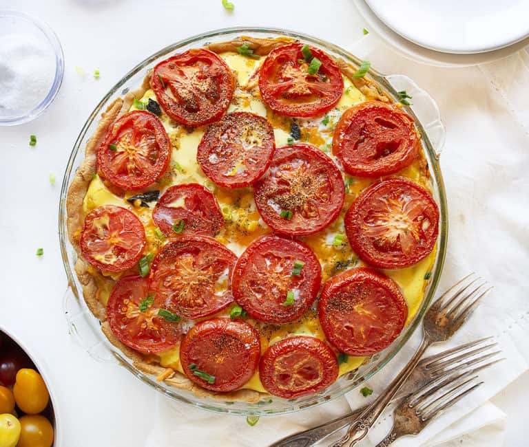 Tomato and Corn Pie - i am baker