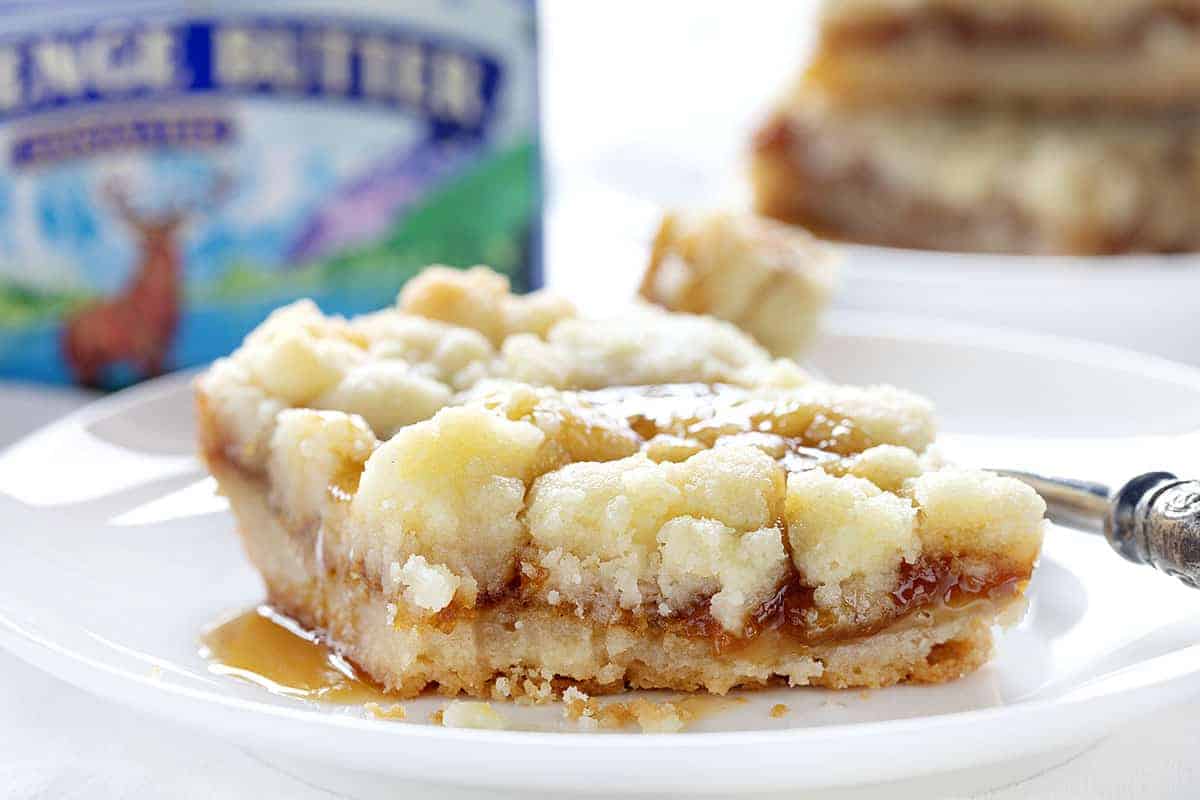 Bite out of Caramel Pumpkin Butter Bars