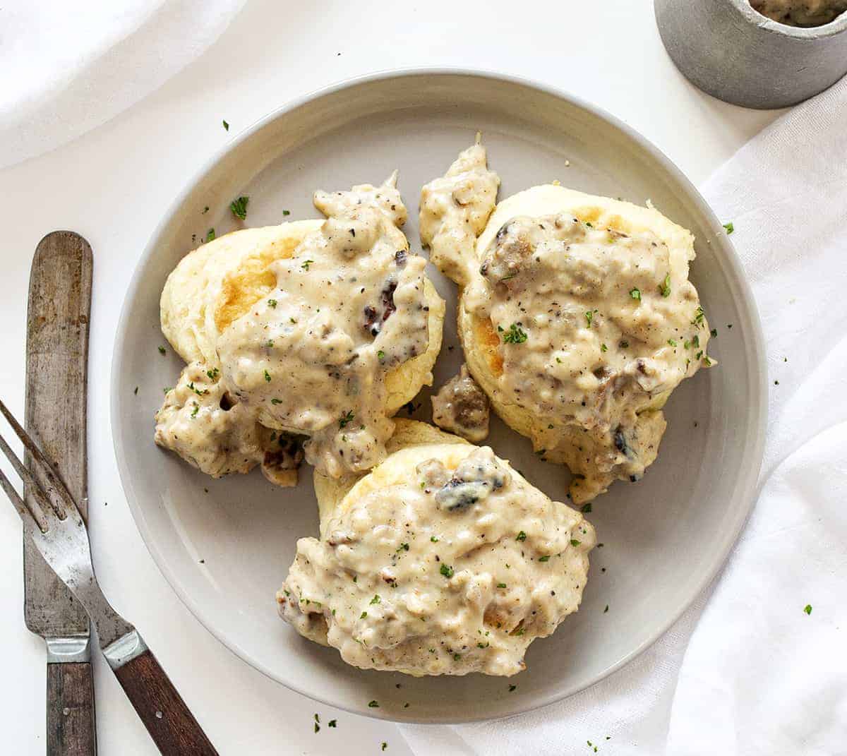 Plate of Biscuits and Gravy