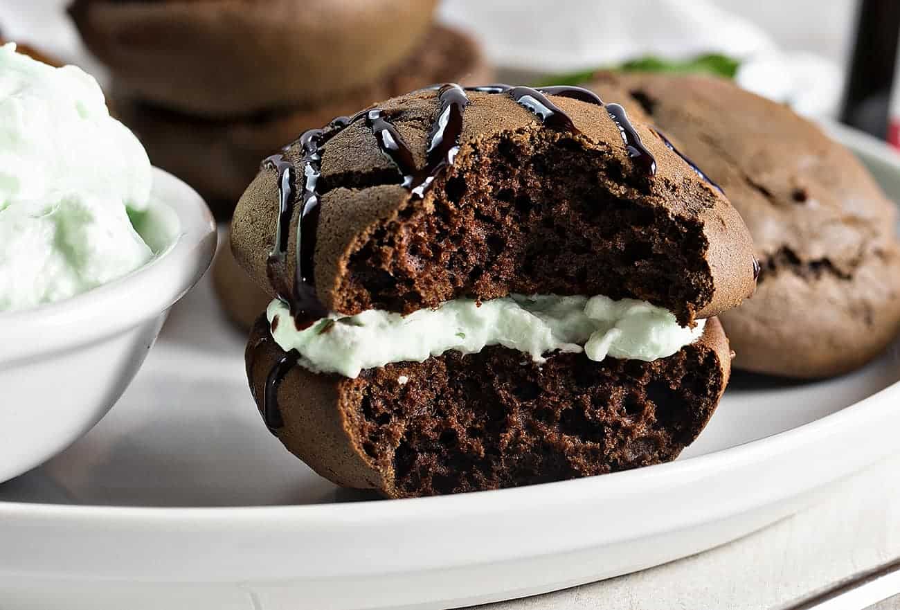 Peppermint Whoopie Pies with a Bite