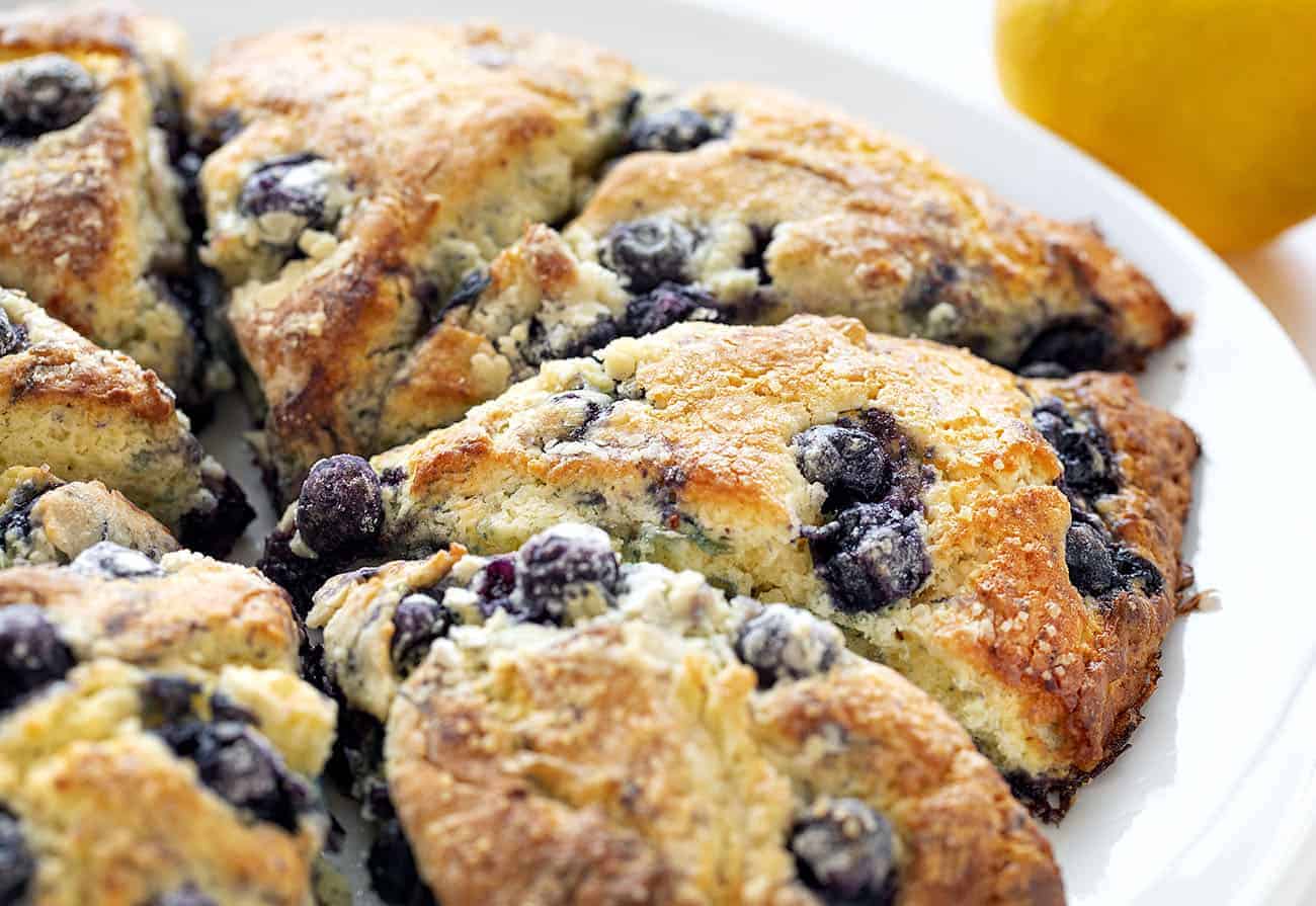 Plate of Blueberry Scones