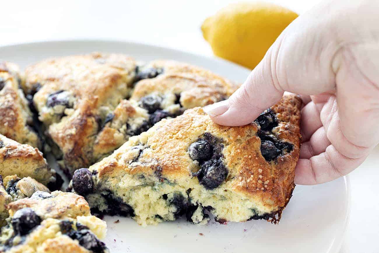 Grabbing a Blueberry Scones with Hand