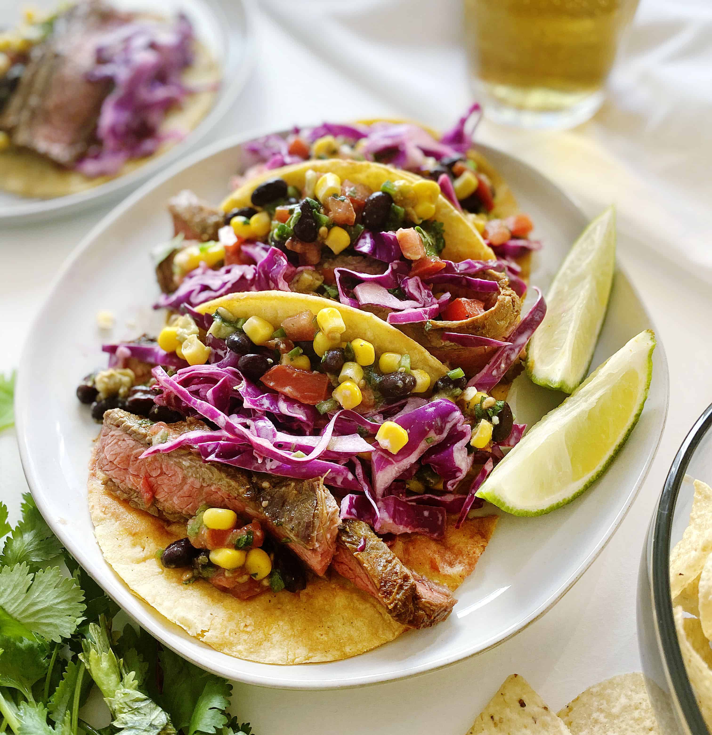 Plate of Heart Healthy Steak Tacos