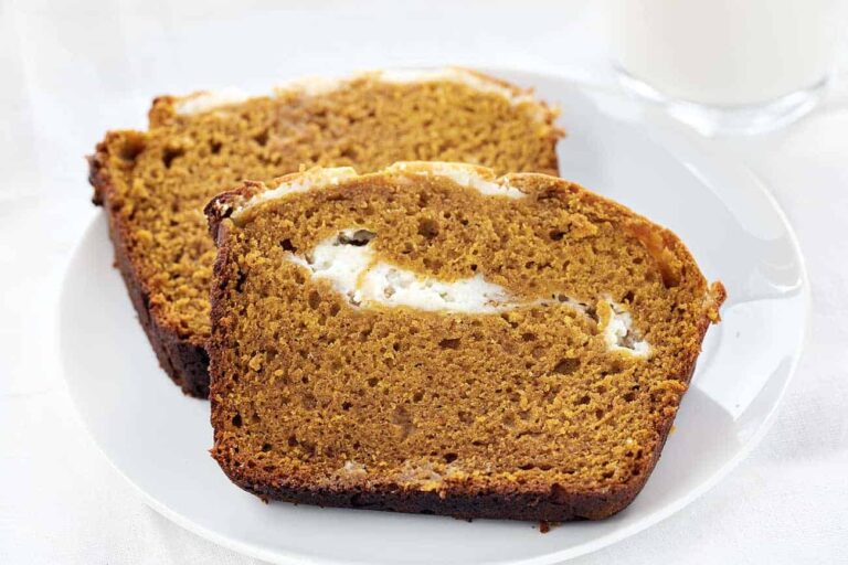 Pumpkin Cream Cheese Swirl Loaf i am baker