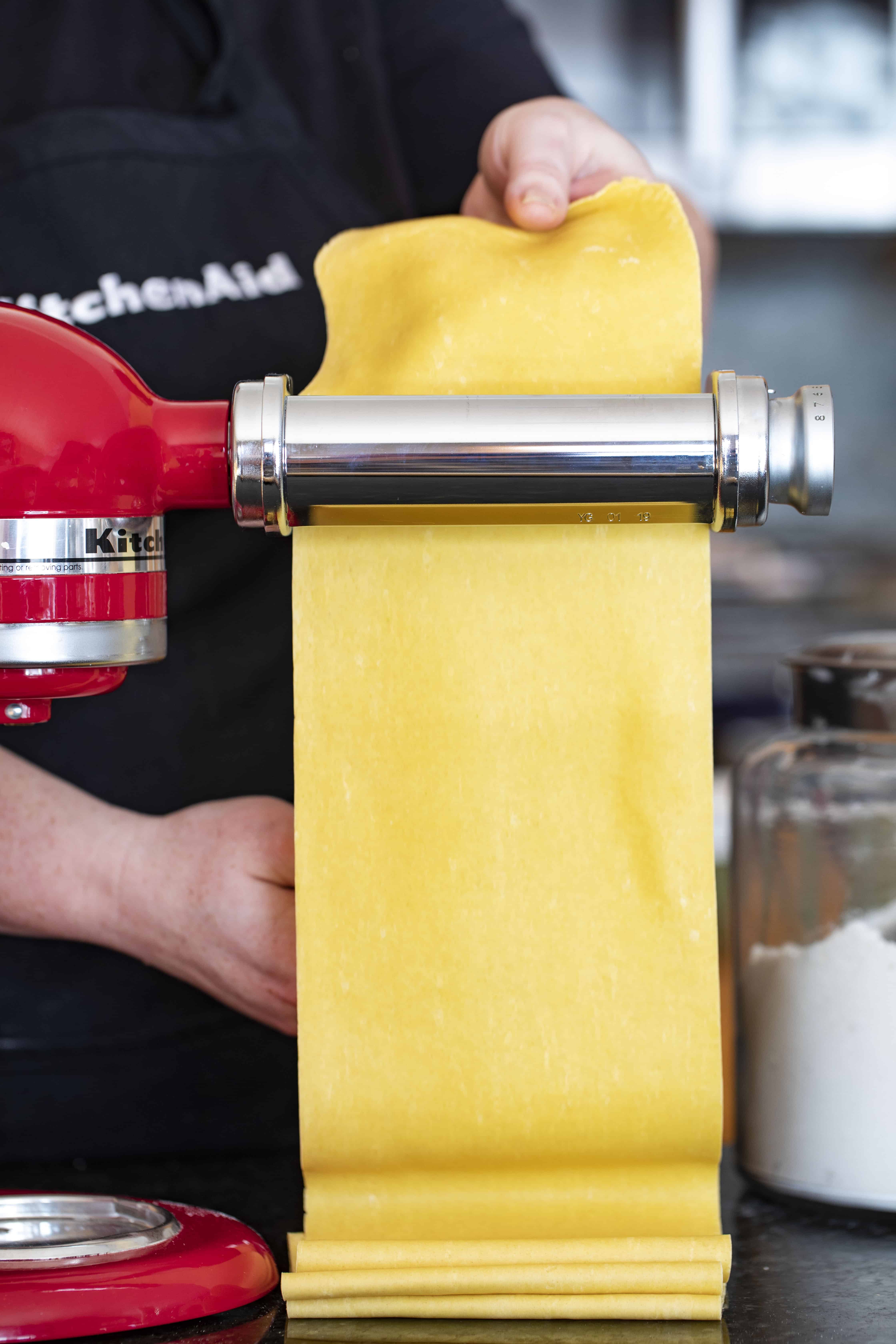 Making ravioli with the KitchenAid Ravioli Attachment