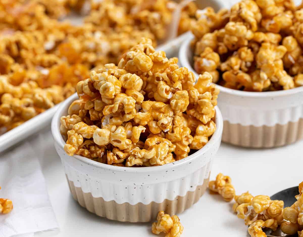 Bowls of Caramel Corn