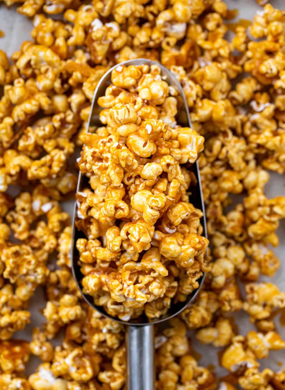 Scoop Filled with Caramel Corn