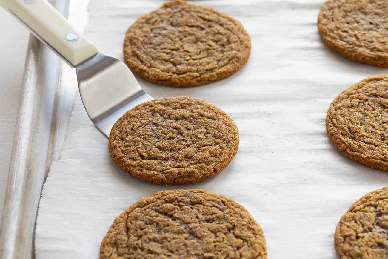 Tray of Soft Ginger Cookies