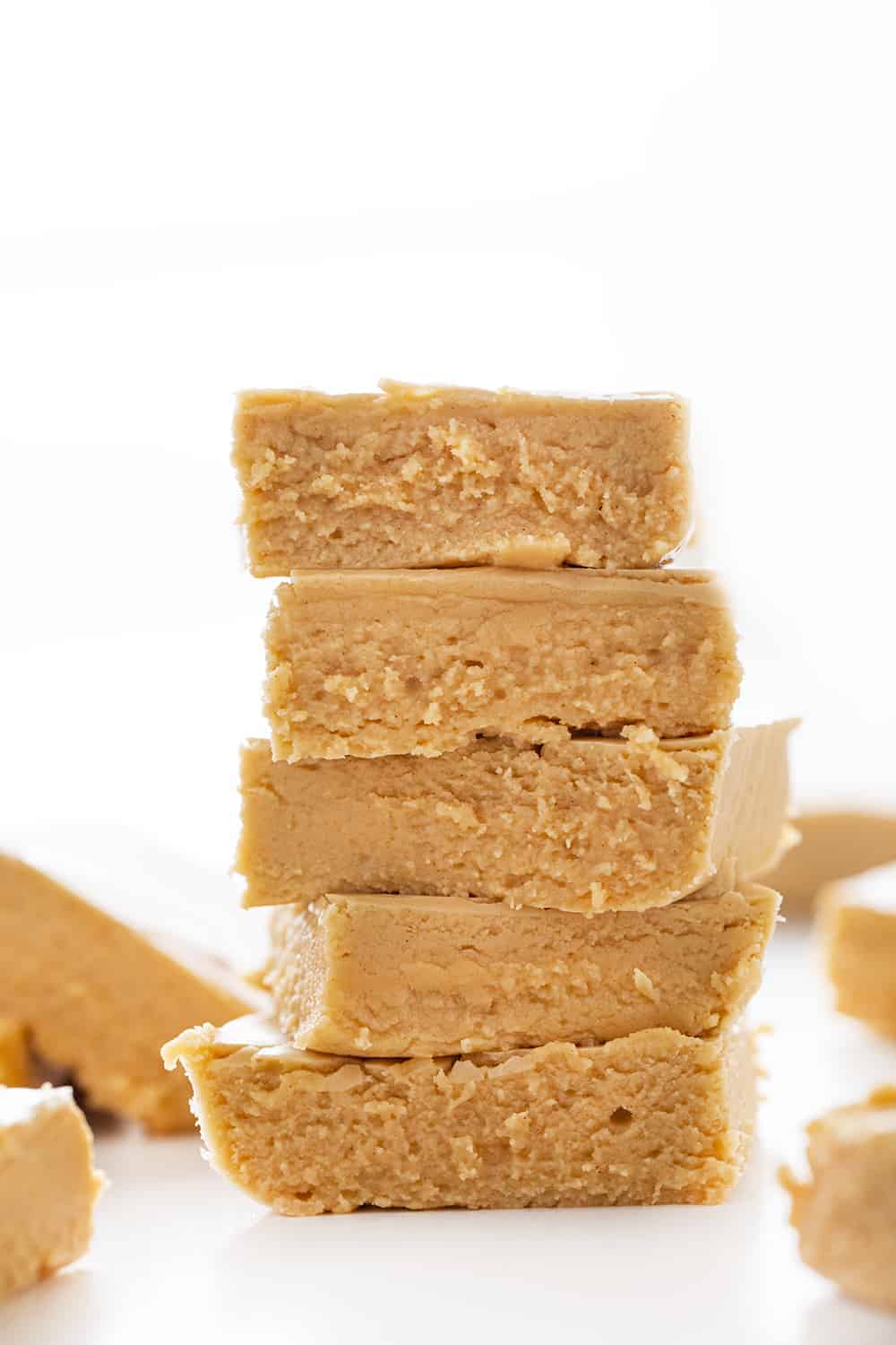 Creamy Peanut Fudge Stacked