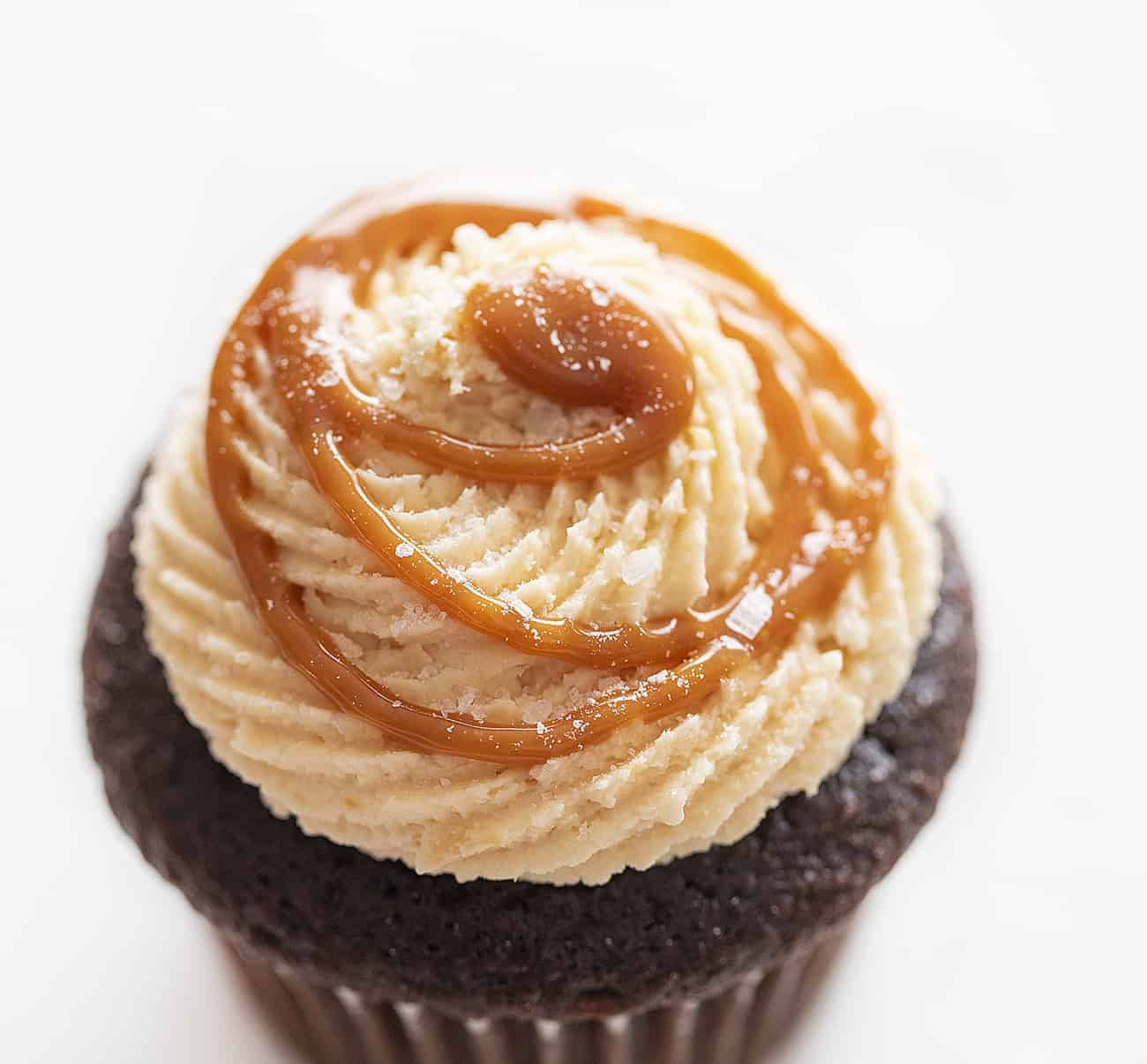Chocolate Cupcakes with Salted Caramel Buttercream