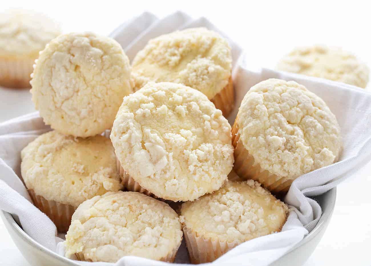 Basket of Cream Cheese Muffins 