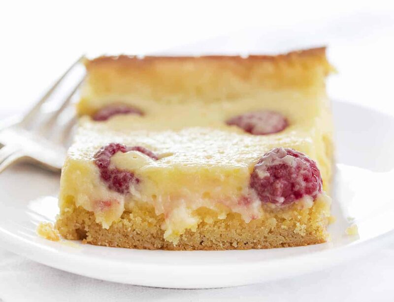 Lemon Raspberry Ooey Gooey Cake - i am baker