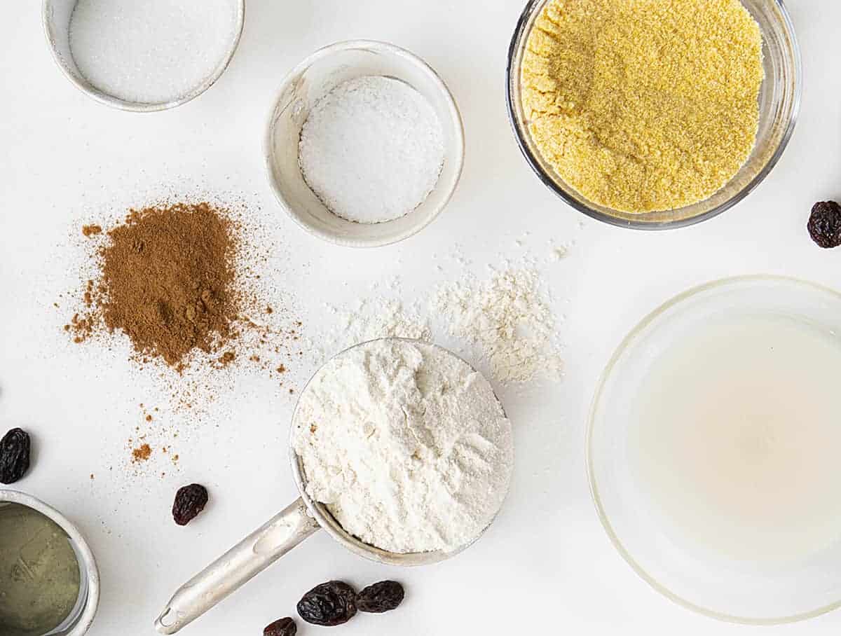 Ingredients for Cinnamon Raisin Bagel 