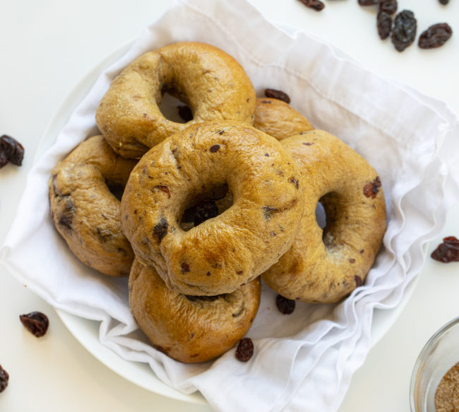 Amazing Cinnamon Raisin Bagels i am baker