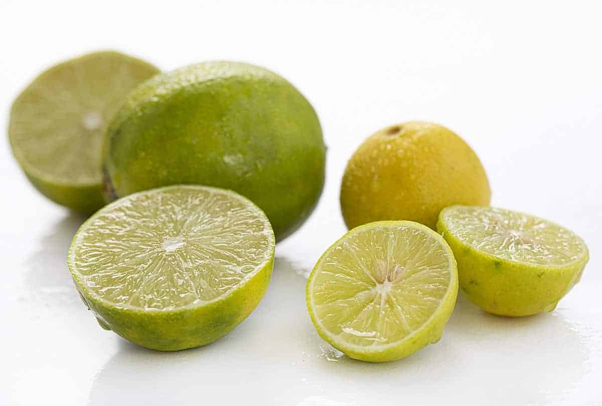 A visual comparison of Persian limes and key limes