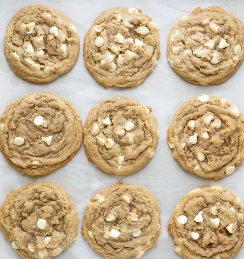 White chocolate pumpkin spice cookies i am baker