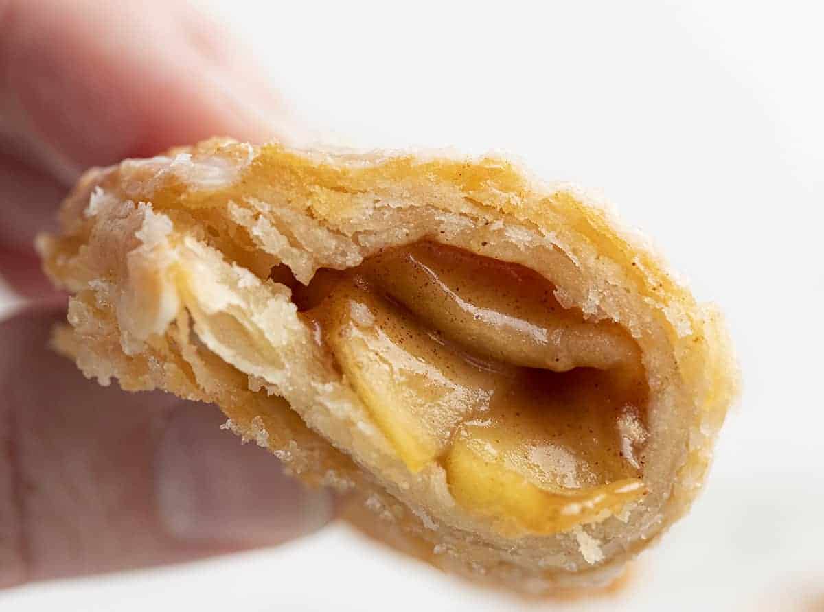 Apple Hand Pie Bit Into Showing Inside