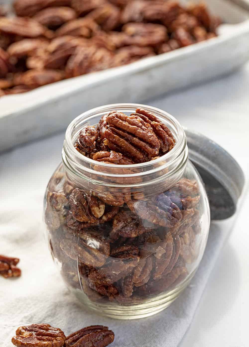 Candied Pecans in Jar