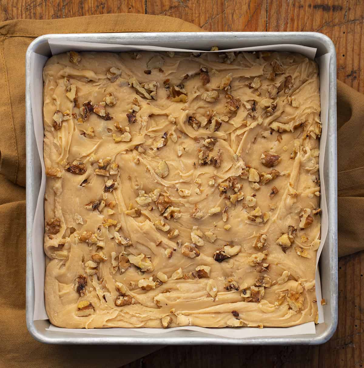 Overhead of Maple Walnut Fudge 