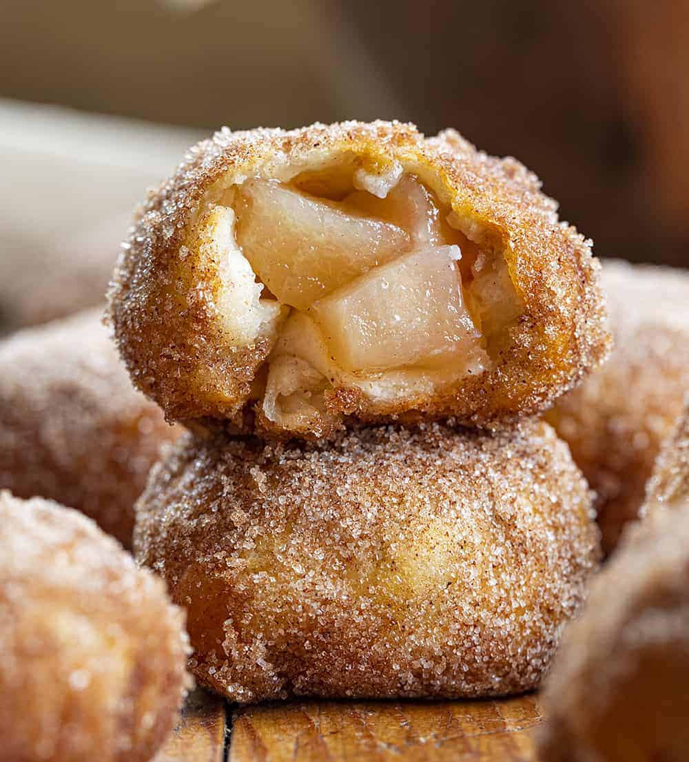 Apple Pie Bombs Stacked and Showing Inside