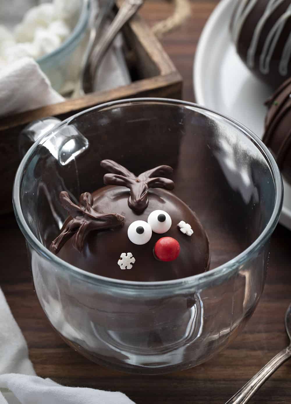 Rudolf Hot Chocolate Bomb in Mug