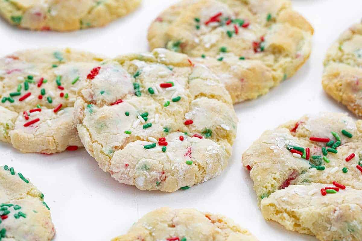 Christmas Ooey Gooey Cookies on White Counter