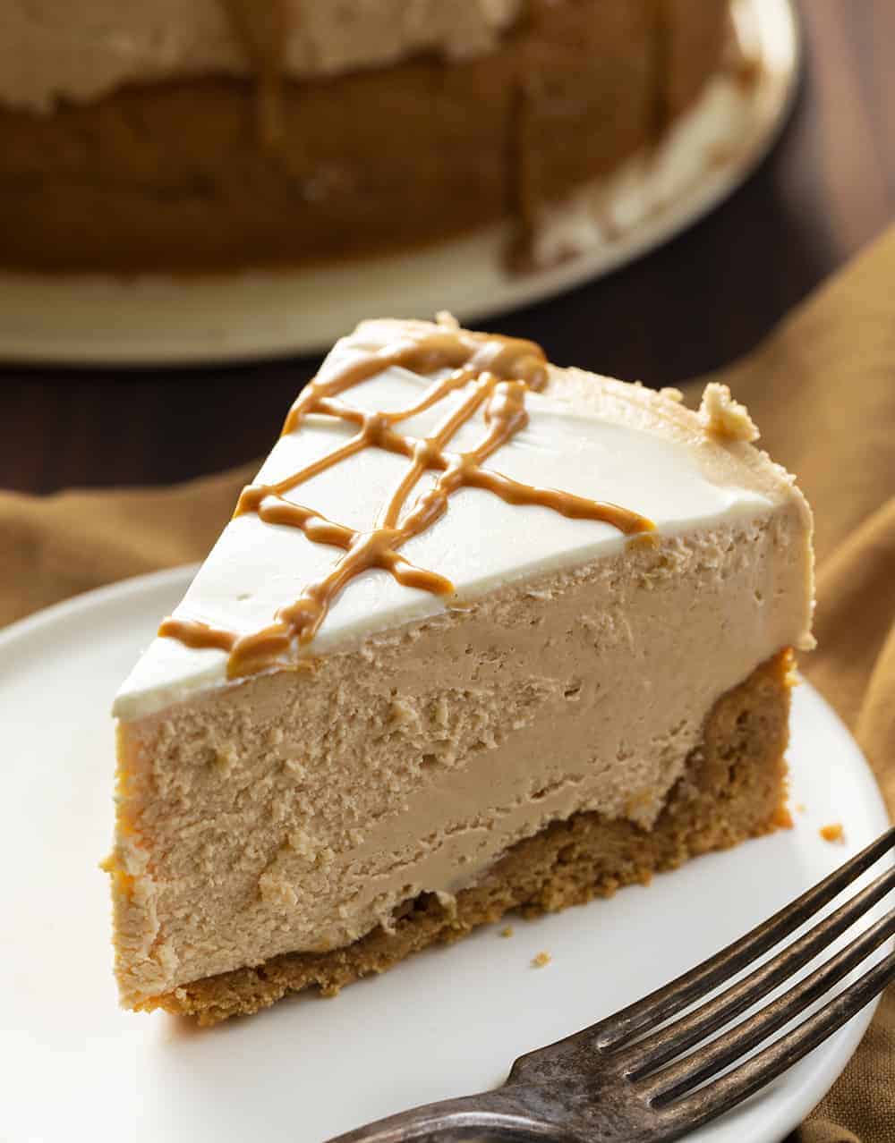 Slice of Peanut Butter Cheesecake