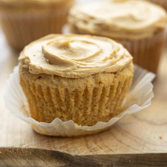 Peanut Butter Cupcakes with Peanut Butter Frosting - i am baker