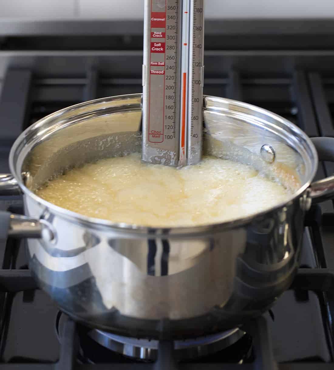 Boiling Sugar for Snickerdoodle Fudge