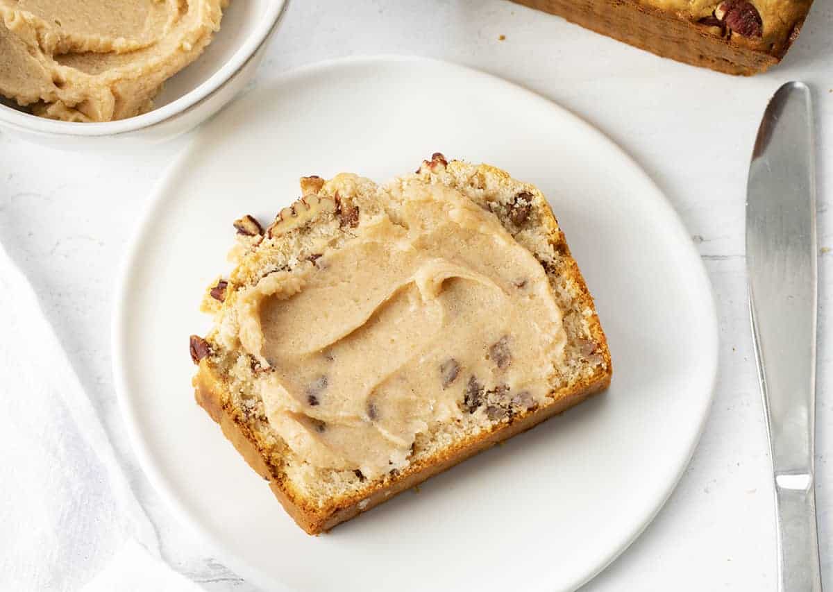 Maple Butter on Pecan Ice Cream Bread