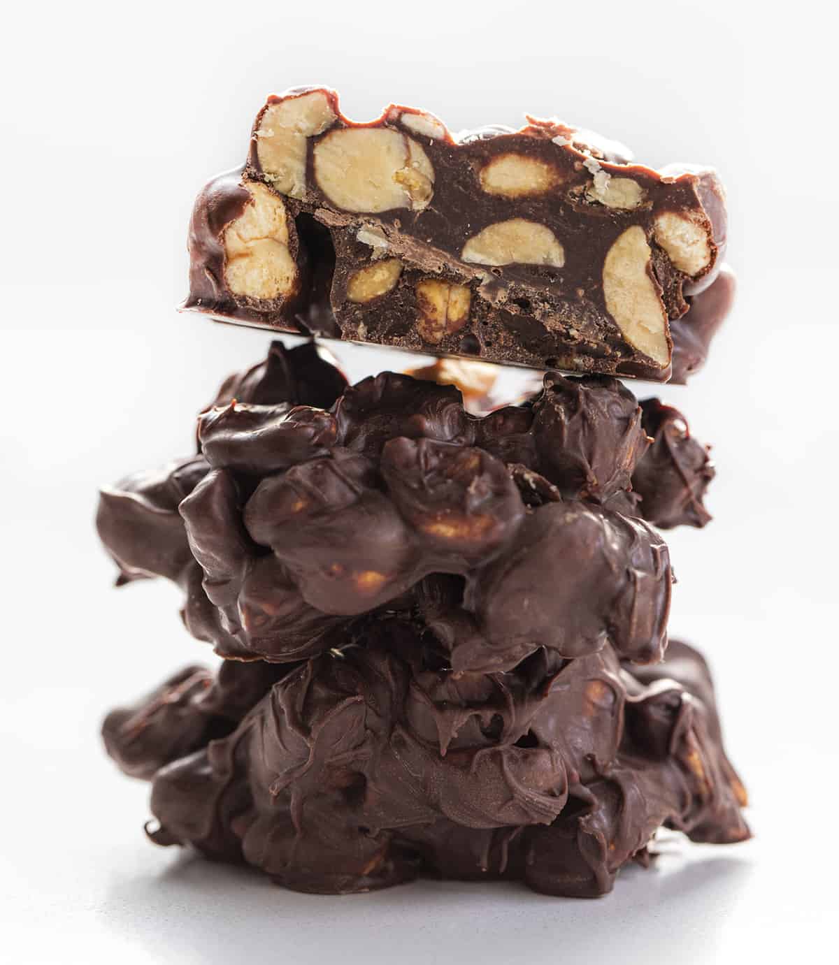 Stack of Chocolate Peanut Clusters