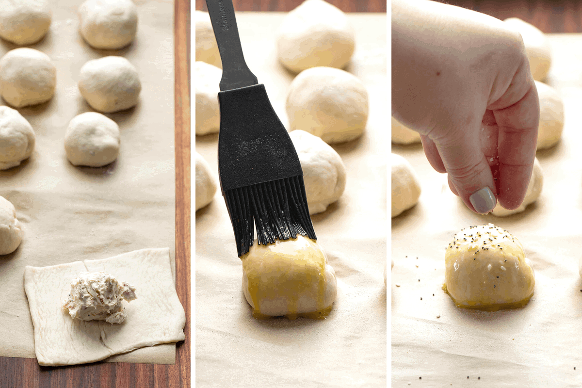 How to Make Bagel Bites - process images in collage