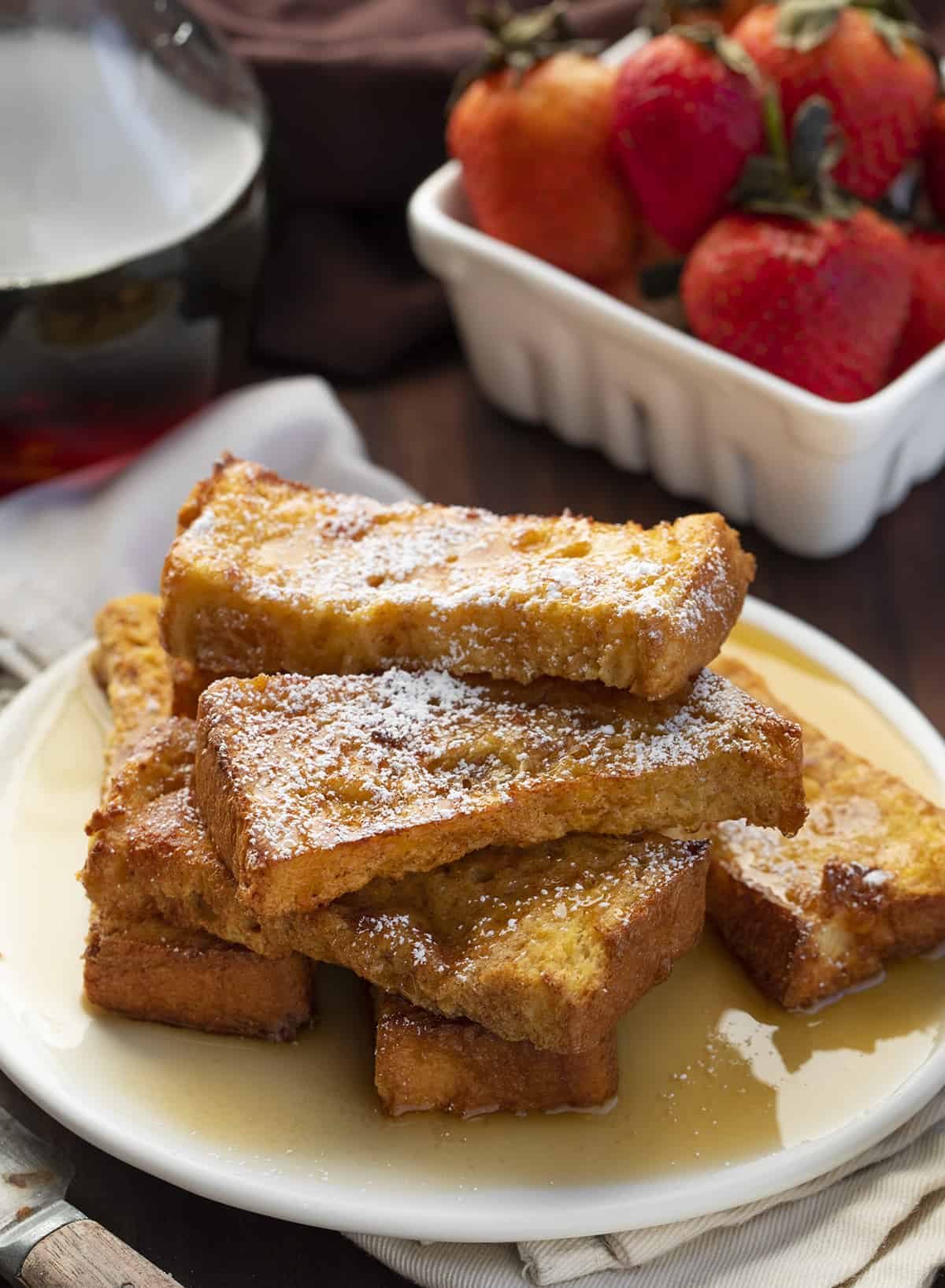 French Toast Sticks on a Plate